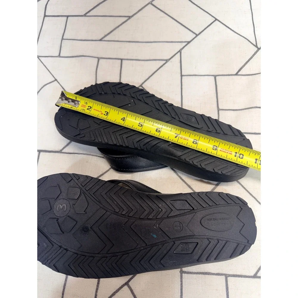 Okabashi Flip Flops LL 9.5-10.5 Black Mariner Thong Sandals Made in USA